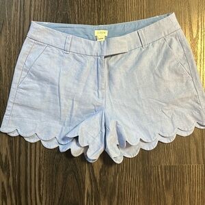 🍍J CREW SCALLOPED LEG SHORTS🍍POCKETS🍍SIZE 8🍍3” inseam🍍Z-1